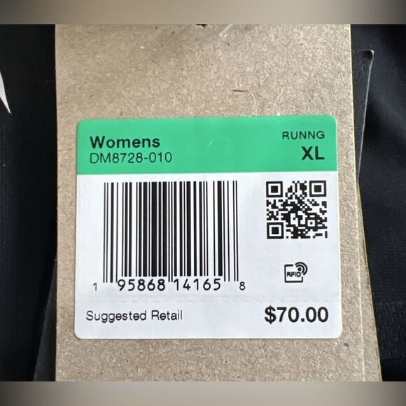 Nike Dri-FIT ADV AeroSwift Women's Running Crop Top DM8728 Black Size XL - Picture 2 of 4